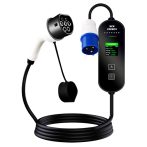   Mobilná nabíjacia stanica pre elektromobily a iné vozidlá AC, 32A, 5 metrov, EV 7 kw, s konektorom typu 2