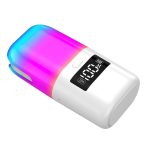   Bezdrôtové bluetooth slúchadlá Blasterra s puzdrom ktorý má zabudovaný reproduktor , RGB a LED displej