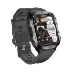   Laxasfit H11 sivé inteligentné hodinky - monitorovanie srdcového tepu, spánku, počasia a kyslíka v krvi