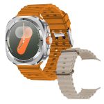   Inteligentné hodinky A25 Ultra so sivým rámom - oranžovým a čiernym silikónovým remienkom