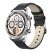 ChronoLux smart hodinky strieborné - s čiernym silikónovým a koženým remienkom