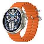   ChronoFlex oranžové inteligentné hodinky - s kompasom, pokročilými funkciami pre vaše zdravie - s dvoma remienkami