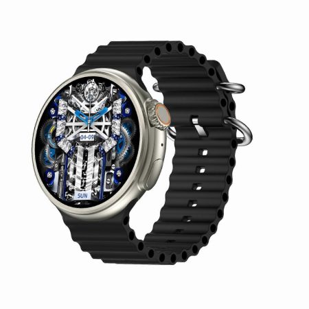 ChronoFlex čierne inteligentné hodinky - s kompasom, pokročilými funkciami pre vaše zdravie - s dvoma remienkami