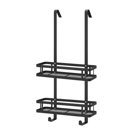 Závesná polička do sprchy -  s dvoma policami a závesnými háčikmi