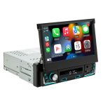   Android autorádio s výsuvnou dotykovou obrazovkou – GPS navigácia, WiFi, CarPlay, Rádio, 7-farebné podsvietenie tlačidiel
