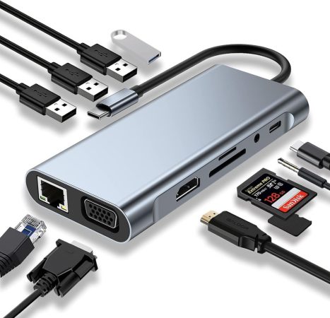 USB Type-C HUB – 11-portový adaptér USB Type-C HUB – 11-portový adaptér