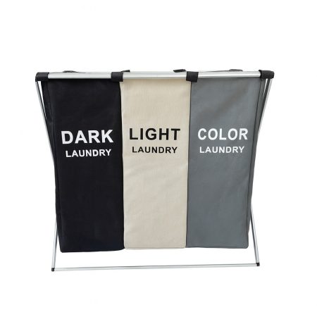 3-priehradkový skladací kôš na bielizeň 3-priehradkový skladací kôš na bielizeň