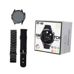   ZTfit ZT-08 čierne inteligentné hodinky so silikónovým a kovovým remienkom