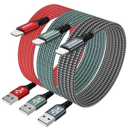 Balík nabíjacích káblov NIBIKIA pre iPhone – 3 ks Balík nabíjacích káblov NIBIKIA pre iPhone – 3 ks