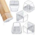   32-dielna sada krytiek na nohy stoličiek – štvorcové silikónové ochranné gumové krytky na podlahu (30–40 mm)