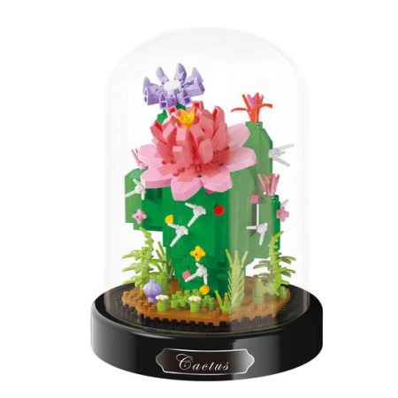 Balody Mini Blocks – Kvitnúci kaktus v sklenenej kupole (615 ks)