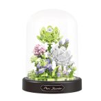   Balody Mini Blocks – Kytica jazmínu v sklenenej kupole (sada 385 ks)