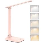   Bickon 5 v 1 LED stolná lampa s dotykovým ovládaním a časovačom, napájaná cez USB