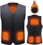 Amaz Lux čierna unisex vyhrievaná vesta EU/4XL