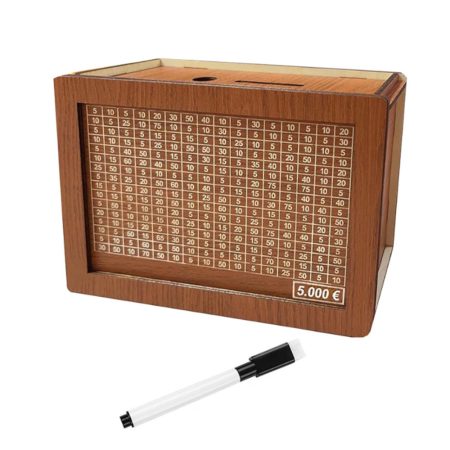 Drevená pokladnička s fixkou 