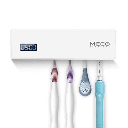 MECO Eleverde UV sterilizátor zubných kefiek Touch White pre 4 zubné kefky MECO Eleverde UV sterilizátor zubných kefiek Touch White pre 4 zubné kefky