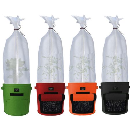  Laxllent pestovateľské vrece na pestovanie rastlín,4ks zmiešané farby +  sieťka proti hmyzu