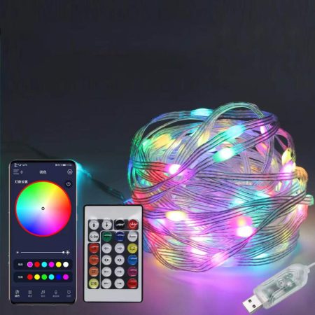 Inteligentná vianočná reťaz 10 m -ovládanie pomocou aplikácie + diaľkové ovládanie Inteligentná vianočná reťaz 10 m -ovládanie pomocou aplikácie + diaľkové ovládanie