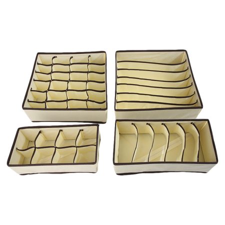 4-dielna sada úložných boxov na oblečenie