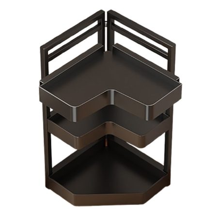 Kuchynská rohová polica na skladovanie korenín a každodenného náčinia