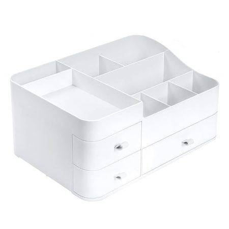 Make-up organizér so zásuvkami - praktický úložný box do kúpeľne alebo spálne Make-up organizér so zásuvkami - praktický úložný box do kúpeľne alebo spálne