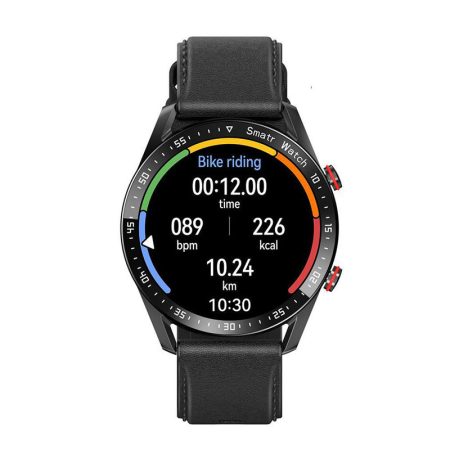 HW20 Inteligentné hodinky s čiernym koženým remienkom HW20 Inteligentné hodinky s čiernym koženým remienkom