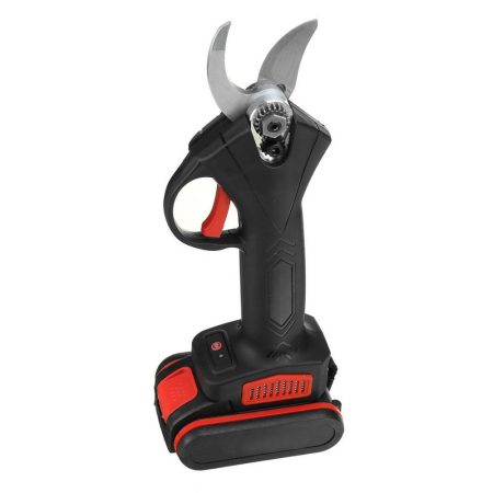 Extra silné záhradné nožnice na konáre s dvoma akumulátormi, čierne